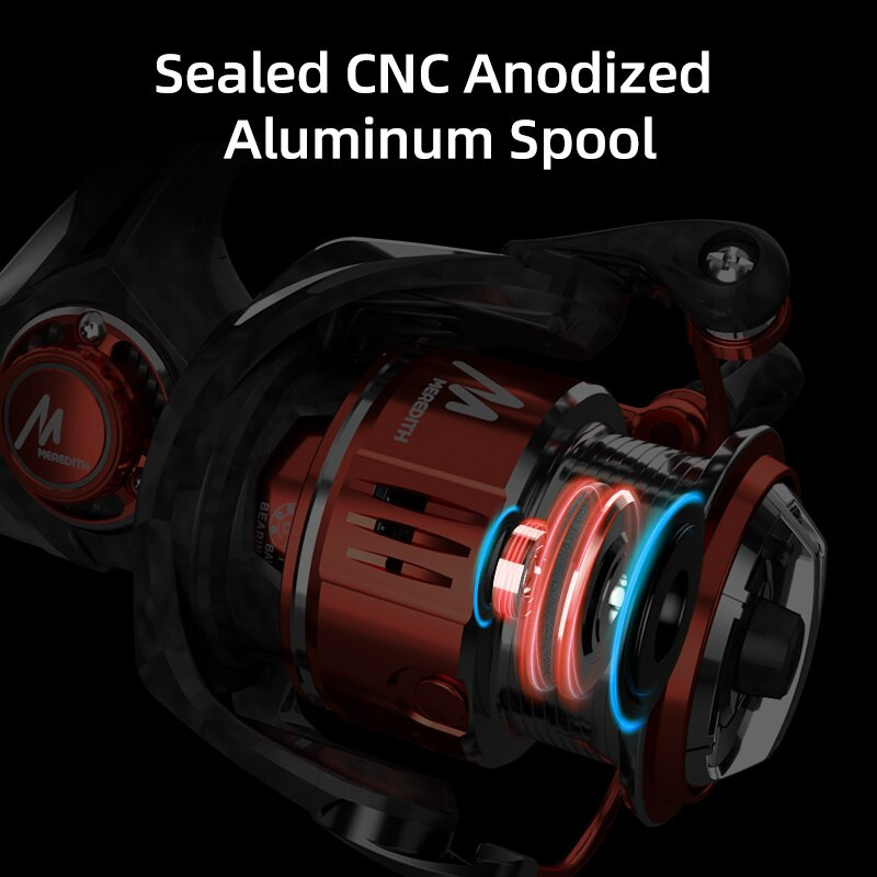 MEREDITH ZE Series Spin Finesse System Spinning Roel 5KG Max Drag 8BB+1RB 5,2:1 Αναλογία μετάδοσης 160g Βάρος καρούλι ψαρέματος