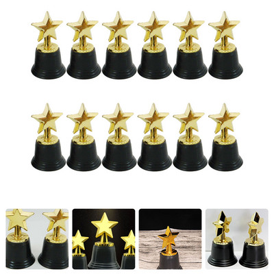 12 τμχ Miniature Star Trophy Παιδικά Μετάλλια Παιδικού Ποδοσφαίρου Παιδικά Τρόπαια Πλαστικό Έξοχο Βραβείο Τρόπαιο Κύπελλο