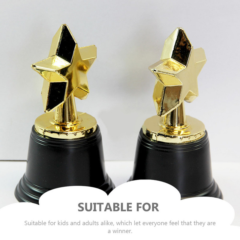 12 τμχ Miniature Star Trophy Παιδικά Μετάλλια Παιδικού Ποδοσφαίρου Παιδικά Τρόπαια Πλαστικό Έξοχο Βραβείο Τρόπαιο Κύπελλο