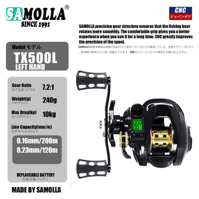 LED-ekraan elektrooniline kalapüügirulli söödavalamine suure kiirusega 7,2:1 10 kg lohistamisega veekindel merevee jigging valatud trumli rataste valamine