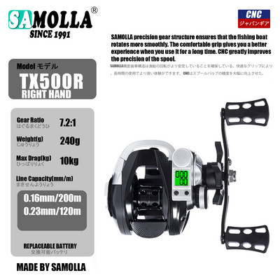 LED-ekraan elektrooniline kalapüügirulli söödavalamine suure kiirusega 7,2:1 10 kg lohistamisega veekindel merevee jigging valatud trumli rataste valamine