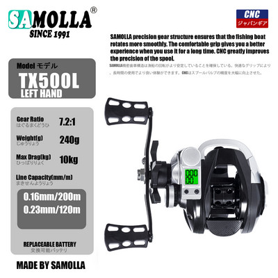 LED-ekraan elektrooniline kalapüügirulli söödavalamine suure kiirusega 7,2:1 10 kg lohistamisega veekindel merevee jigging valatud trumli rataste valamine