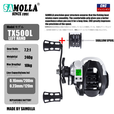 LED-ekraan elektrooniline kalapüügirulli söödavalamine suure kiirusega 7,2:1 10 kg lohistamisega veekindel merevee jigging valatud trumli rataste valamine