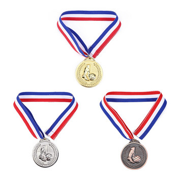 Ποδοσφαιρικοί Αγώνες Παιχνίδια Έπαθλα Μετάλλια Πρακτικός Σχολικός Αθλητισμός Αναμνηστικό Χρυσό Ασημένιο Χάλκινο Μετάλλιο για Αναμνηστικό Δώρο