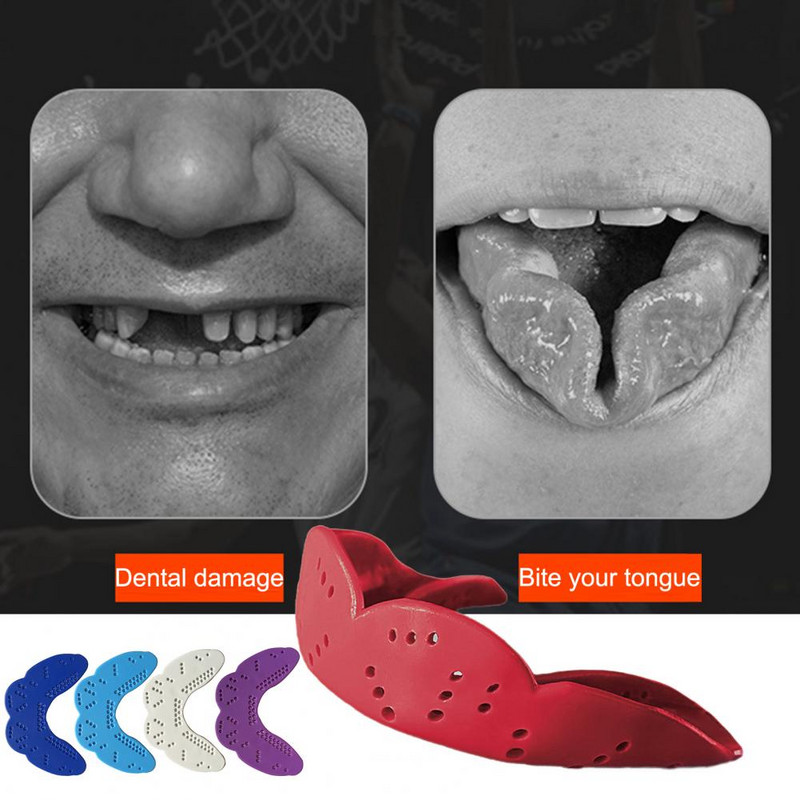 Praktisks zobu pārsegs pret izmežģījumu smaganu aizsardzībai EVA Training Fitness Mouth Guard brekete