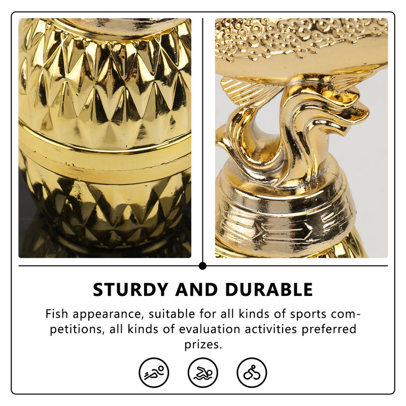 Zivju galda rotājumi futbola figūriņas Mini zivtiņas statuja zelta trofejas kauss basketbola trofeja lielā plastmasas trofeja balvas kausa trofeja