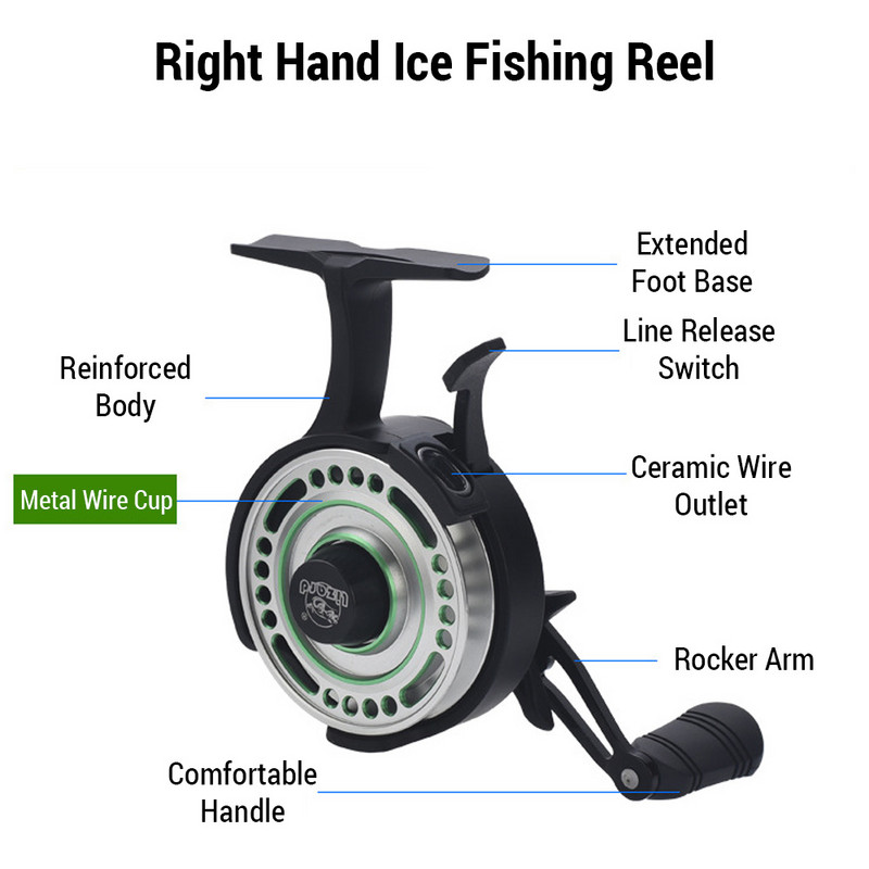 Metalltraadist tassi jääpüügirull parvepüügiratas eesmine püügiratas jääpüügiks