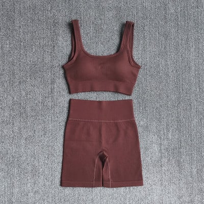 WAREBALL 2GAB sieviešu jogas komplekts sporta zāles komplekts Seksīgs krūšturis bezšuvju sporta šorti treniņam, skriešanas apģērbs, sporta zāle, apģērbs, sporta tērps