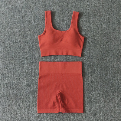 WAREBALL 2GAB sieviešu jogas komplekts sporta zāles komplekts Seksīgs krūšturis bezšuvju sporta šorti treniņam, skriešanas apģērbs, sporta zāle, apģērbs, sporta tērps