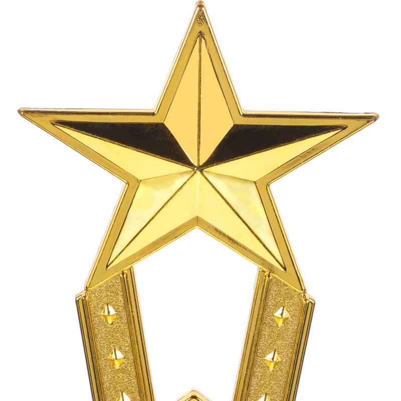 Laste trofee jalgpalli laste auhind Gift Cup Celebration Decor Party Plastikust pentagrammi kujuga võistluse trofeed