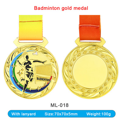 7cm 100g sulgpallimedal Kvaliteetsed märgid Suveniirid Koolispordimatš Kuldne Hõbedane Pronks Metallmedalid Karikad Tasuta trükk