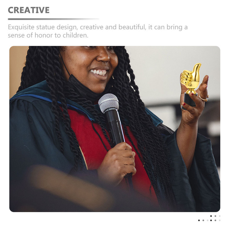 Lastele mõeldud fantastiline pöidlakujuline sportlaste auhind Loovkarikakarika dekoratiivne trofeemudel lastele spordiauhind