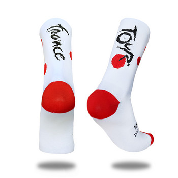 Нови чорапи за колоездене Letter Sports Socks Дишаща компресия Outdoor Pro Competition Bike Socks Men Calcetines Ciclismo