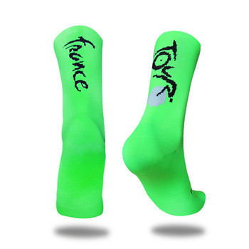 Нови чорапи за колоездене Letter Sports Socks Дишаща компресия Outdoor Pro Competition Bike Socks Men Calcetines Ciclismo
