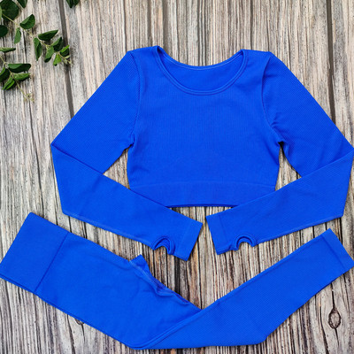 Valged joogakomplektid õmblusteta naiste jõusaalikomplekt, 2/3/4 tükki joogaülikonnad riided, naiste soonikkoes Aktiivrõivad Fitness Sportlikud rõivad naisterahvas