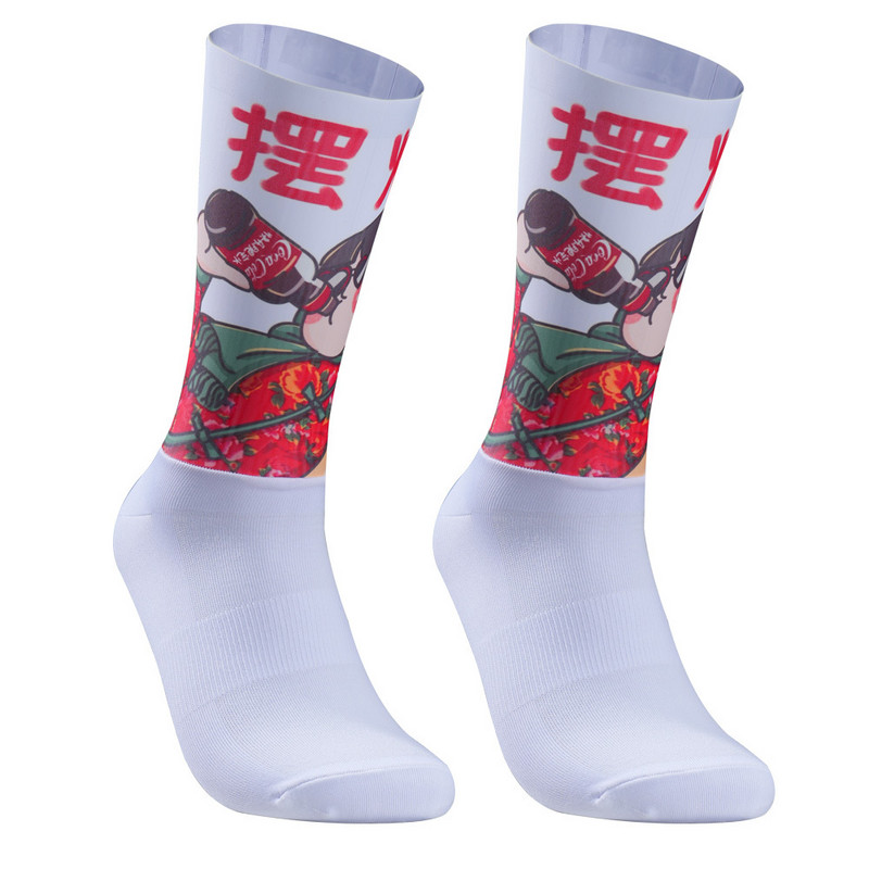 Zeķes Pro Aero Bike Team Bezšuvju Pretslīdes Ceļa Zeķes Āra sacīkšu Riteņbraukšanas Zeķes