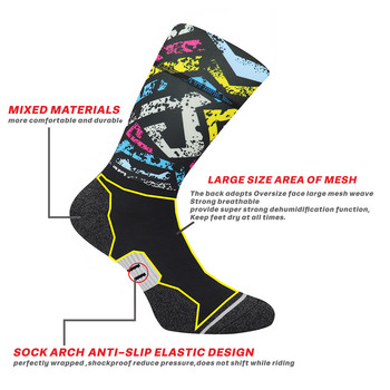 Чорапи Спортни противоплъзгащи велосипедни компресионни професионални чорапи за велосипеди Мъже и жени Улични спортни чорапи Състезателни чорапи за колоездене