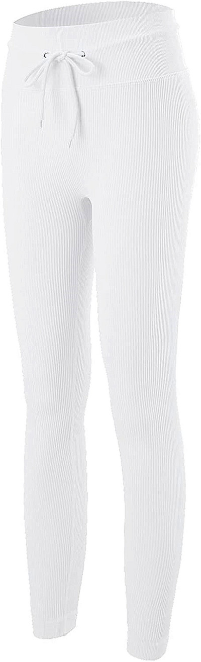 Sieviešu jogas komplekts bezšuvju 2 gab. Divdaļīgs Crop Tops ar garām piedurknēm legingi Treniņa apģērbs Valkājiet fitnesa Apģērbi Sporta kostīmi Trenažieru zāles komplekti