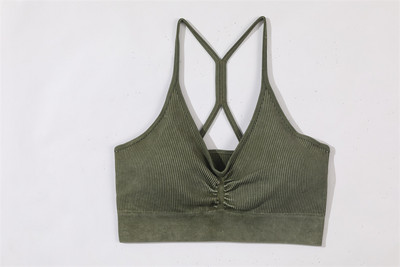 Set de yoga fără sudură, spălat cu nervuri, crop top, cămașă pentru femei, jambiere, ținută din două piese, îmbrăcăminte de antrenament, costum de gimnastică, seturi sport, haine