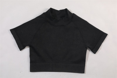 Set de yoga fără sudură, spălat cu nervuri, crop top, cămașă pentru femei, jambiere, ținută din două piese, îmbrăcăminte de antrenament, costum de gimnastică, seturi sport, haine