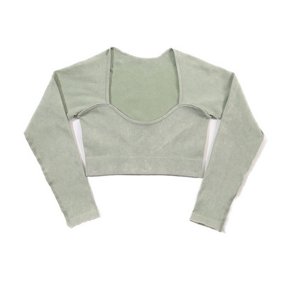 Set de yoga fără sudură, spălat cu nervuri, crop top, cămașă pentru femei, jambiere, ținută din două piese, îmbrăcăminte de antrenament, costum de gimnastică, seturi sport, haine