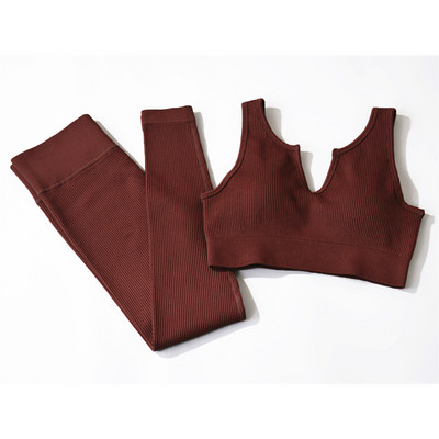 Αθλητικό σετ χωρίς ραφές Γυναικεία 2 τεμάχια Crop top Κολάν σουτιέν Σορτς Σετ γιόγκα Αθλητική φόρμα γυμναστικής XL Ρούχα γυμναστικής