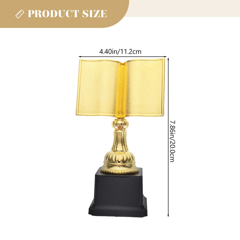 Angol cím: Gold Award Trophy Cups Könyv alakú műanyag trófea Reading Star Trophy első helyezett trófeák bajnoka