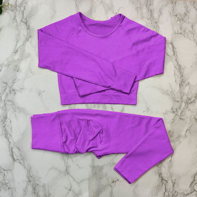 Bezšuvju fitnesa kostīms jogas komplekts Sieviešu sporta zāles apģērbs Sporta treniņu apģērbs sievietēm Sporta apģērbs Booty legingi sporta krūšturu komplekti