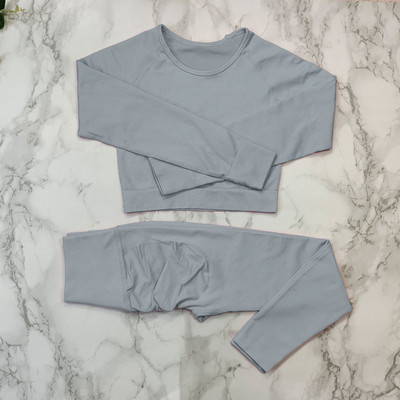 Bezšuvju fitnesa kostīms jogas komplekts Sieviešu sporta zāles apģērbs Sporta treniņu apģērbs sievietēm Sporta apģērbs Booty legingi sporta krūšturu komplekti