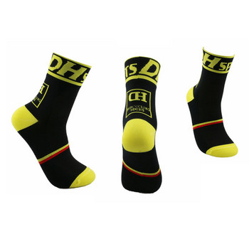 DH Sports Нови велосипедни чорапи Най-висококачествени професионални маркови спортни чорапи Дишащ велосипеден чорап Състезания на открито Голям размер Мъже Жени