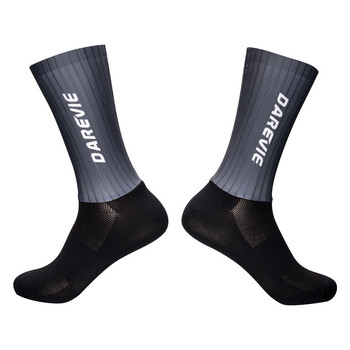DAREVIE Cycling Socks Sock Aero High Cycling Speed Pro Sports Socks For Men Противоплъзгащи се дишащи атлетични чорапи Контрол на влагата