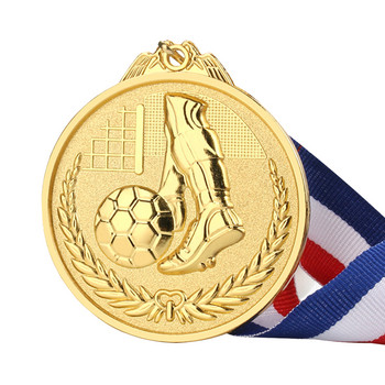 Злато Сребро Бронзови медали Училищен спорт Футбол Волейбол Състезание Игри Награда Трофей Възпоменателен медал футболни трофеи