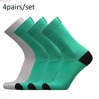 Jaunas riteņbraukšanas zeķes augstas kvalitātes kompresijas vīriešiem, riteņbraukšanai brīvā dabā, sievietēm, kas skrien Profesionāli sporta skriešanā