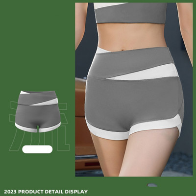 Jõusaalikomplekt Naiste jooga Kaheosaline komplekt Naistele 2023 Moodne kõrge vöökoht, alasti, jõusaali lühikesed püksid püksid, fikseeritud tassid, spordirinnahoidja ülaosa