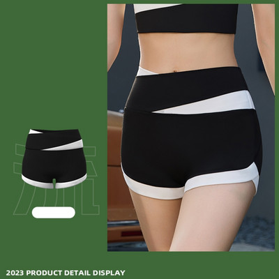 Jõusaalikomplekt Naiste jooga Kaheosaline komplekt Naistele 2023 Moodne kõrge vöökoht, alasti, jõusaali lühikesed püksid püksid, fikseeritud tassid, spordirinnahoidja ülaosa