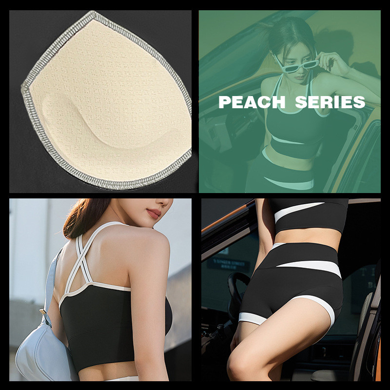 Jõusaalikomplekt Naiste jooga Kaheosaline komplekt Naistele 2023 Moodne kõrge vöökoht, alasti, jõusaali lühikesed püksid püksid, fikseeritud tassid, spordirinnahoidja ülaosa