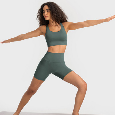 Nude Feel Yoga Σετ Γυναικεία Αθλητικά Κοστούμια Τζόγκερ Αθλητικά Αθλητικά Ενδύματα Σουτιέν γυμναστικής γυμναστικής Σορτς γυμναστικής Γυναικεία στολή προπόνησης Γυναίκες