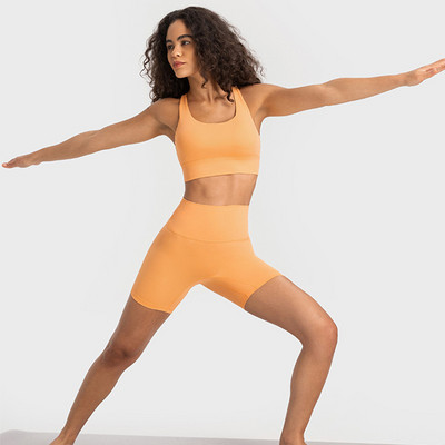 Nude Feel Yoga Σετ Γυναικεία Αθλητικά Κοστούμια Τζόγκερ Αθλητικά Αθλητικά Ενδύματα Σουτιέν γυμναστικής γυμναστικής Σορτς γυμναστικής Γυναικεία στολή προπόνησης Γυναίκες
