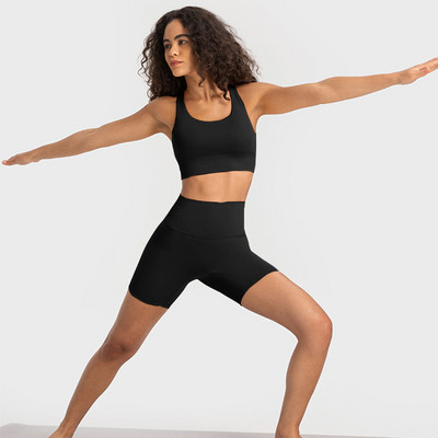 Nude Feel Yoga Σετ Γυναικεία Αθλητικά Κοστούμια Τζόγκερ Αθλητικά Αθλητικά Ενδύματα Σουτιέν γυμναστικής γυμναστικής Σορτς γυμναστικής Γυναικεία στολή προπόνησης Γυναίκες