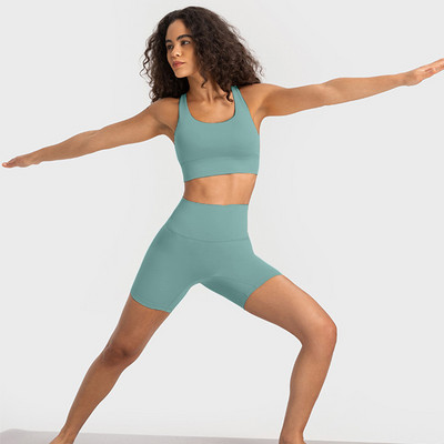 Nude Feel Yoga Σετ Γυναικεία Αθλητικά Κοστούμια Τζόγκερ Αθλητικά Αθλητικά Ενδύματα Σουτιέν γυμναστικής γυμναστικής Σορτς γυμναστικής Γυναικεία στολή προπόνησης Γυναίκες
