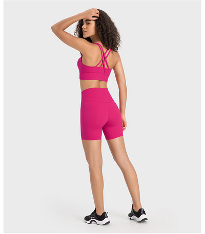 Nude Feel Yoga Σετ Γυναικεία Αθλητικά Κοστούμια Τζόγκερ Αθλητικά Αθλητικά Ενδύματα Σουτιέν γυμναστικής γυμναστικής Σορτς γυμναστικής Γυναικεία στολή προπόνησης Γυναίκες