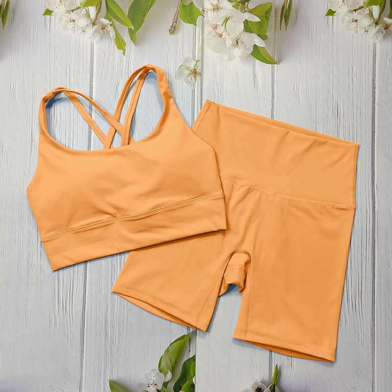 Nude Feel Yoga Σετ Γυναικεία Αθλητικά Κοστούμια Τζόγκερ Αθλητικά Αθλητικά Ενδύματα Σουτιέν γυμναστικής γυμναστικής Σορτς γυμναστικής Γυναικεία στολή προπόνησης Γυναίκες