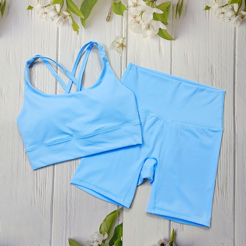 Nude Feel Yoga Σετ Γυναικεία Αθλητικά Κοστούμια Τζόγκερ Αθλητικά Αθλητικά Ενδύματα Σουτιέν γυμναστικής γυμναστικής Σορτς γυμναστικής Γυναικεία στολή προπόνησης Γυναίκες