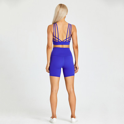 ABS LOLI harjatud joogakomplekt kõrge vöökohaga jõusaalipüksid Push Up rihmaga spordirinnahoidja, 2-osaline fitness-riietus, treening, naiste aktiivne riietus