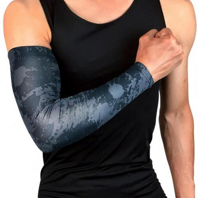 50% karsti elpojošs, ātri žūstošs sauļošanās līdzeklis, skriešanas rokas piedurkne, sporta piedurkne maskēšanās āra sportam, fitnesam, vingrojumu roku sildītājs