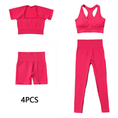 Õmblusteta jõusaalikomplekt Treeningriided naistele Kaheosaline treeningkomplekt Fitness Spordirinnahoidja lühikesed püksid Säärised Joogakomplekt Kandke jõusaalikomplekte