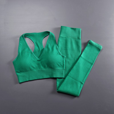 Õmblusteta jõusaalikomplekt Treeningriided naistele Kaheosaline treeningkomplekt Fitness Spordirinnahoidja lühikesed püksid Säärised Joogakomplekt Kandke jõusaalikomplekte