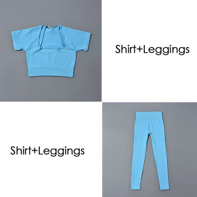 Õmblusteta jõusaalikomplekt Treeningriided naistele Kaheosaline treeningkomplekt Fitness Spordirinnahoidja lühikesed püksid Säärised Joogakomplekt Kandke jõusaalikomplekte