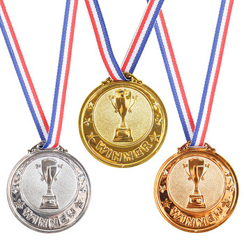 Златно, сребърно, бронзово отличие, медал, победител, награда, футболно състезание, награди, награда, медал за сувенир, подарък, спорт на открито, детски играчки