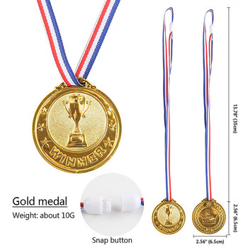 Златно, сребърно, бронзово отличие, медал, победител, награда, футболно състезание, награди, награда, медал за сувенир, подарък, спорт на открито, детски играчки